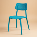 Sedia Evelina turchese in polipropilene - sfondo neutro