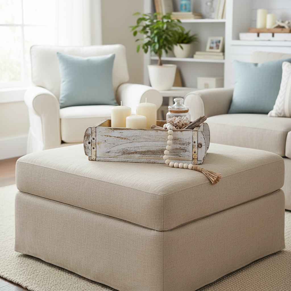 Cassetta stampo mattoni shabby chic in ambiente come elemento decorativo