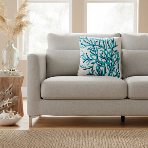 Cuscino decorativo in ambiente coastal style
