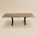 Leeds Tavolo Acacia – sfondo beige con ombra