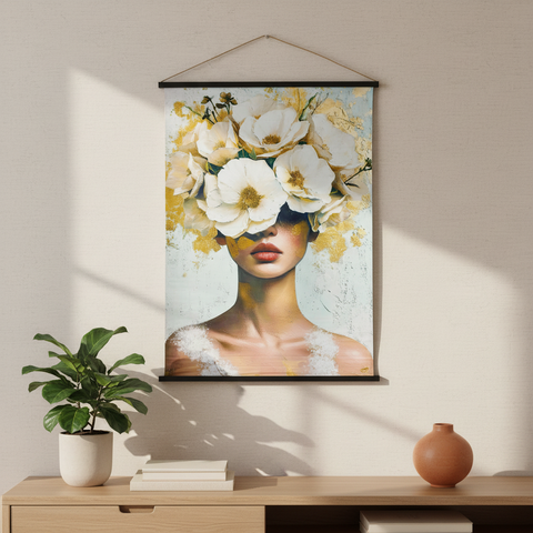 Tela Bientot peonie in appartamento