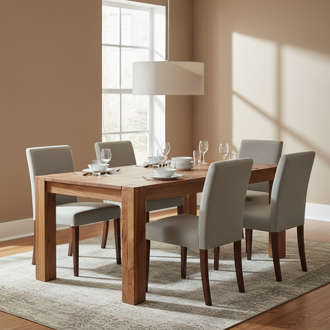 Tavolo Perth in sheesham massello - ambientazione sala da pranzo