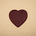 Sottopiatto a forma di cuore in perline rosse intrecciate