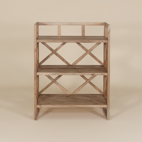Leeds Libreria 3 Ripiani – sfondo beige con ombra