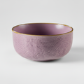 Ciotola rosa ceramica su sfondo grigio con ombra