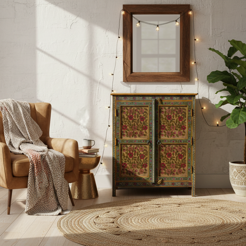Credenza Frida in ambiente bohemien eclettico