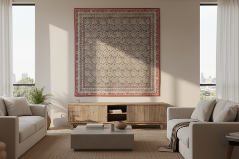 Mezzero Rodi con motivi paisley appeso alla parete in appartamento moderno