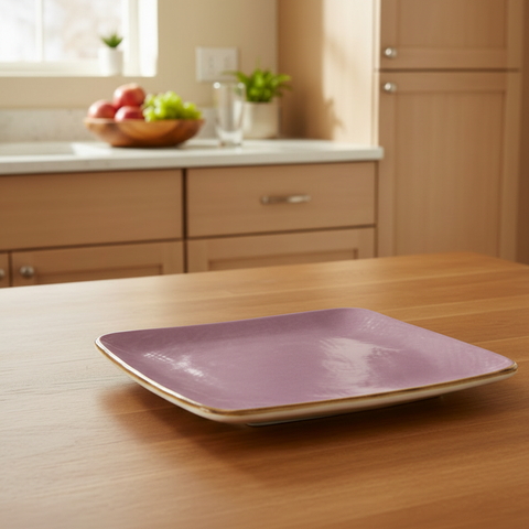 Piattino lilla opaco in cucina