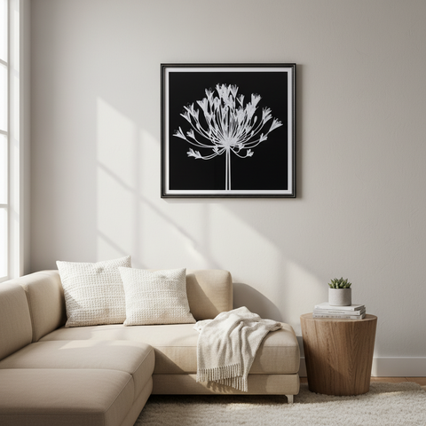 Quadro Gallery appeso a parete in camera moderna