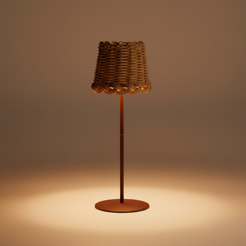Lampada Svampitella fungo naturale sfondo beige