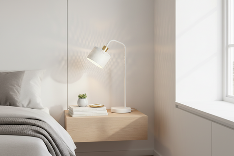 Maggie - abat jour metallo bianca