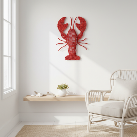 Langoust aragosta rossa parete coastal