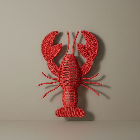 Langoust aragosta rossa sfondo grigio