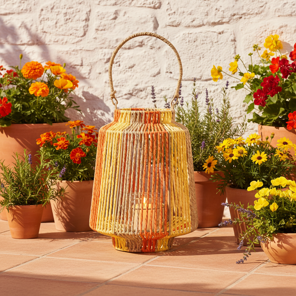 Lanterna arancione gialla - lifestyle