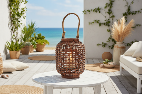 Lanterna At Sunset su terrazza