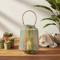 Lanterna intrecciata verde menta - lifestyle