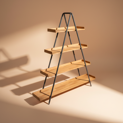 Libreria a scala sfondo neutro