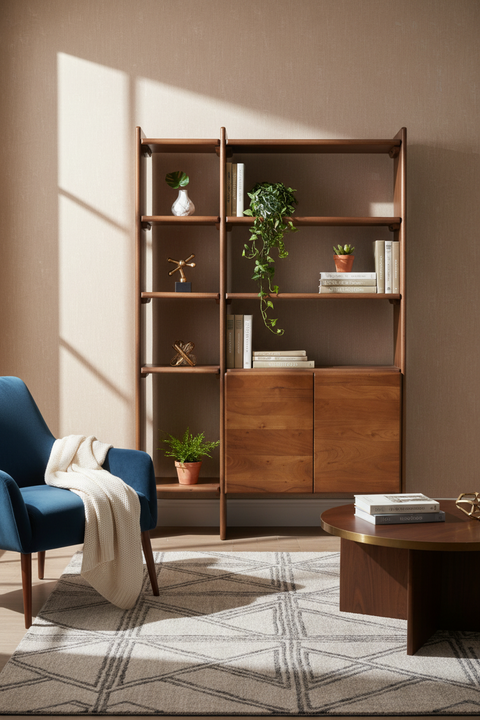 Libreria ambientata in interior design