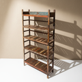 Libreria Legno Recupero - Muro Beige con Ombre