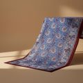 Mezzero floreale blu bordeaux - sfondo neutro