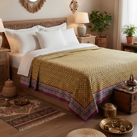 Mezzero giallo ocra paisley lifestyle