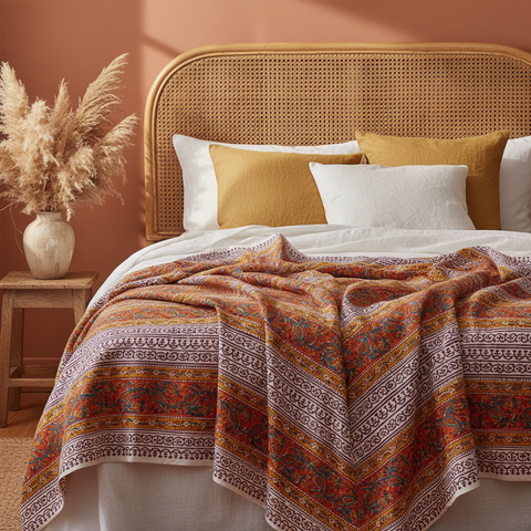 Mezzero paisley terracotta - ambientata