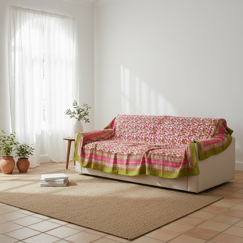 Mezzero Procida rosa su divano