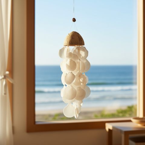 Mobile conchiglie con vista mare