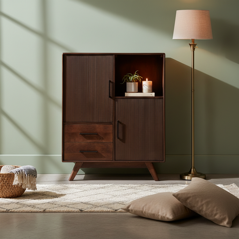 Mobile noce scuro asimmetrico lifestyle