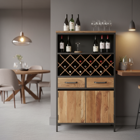 Mobile portabottiglie in contesto