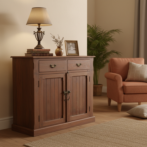 Mobile teak 2 sportelli ambientato