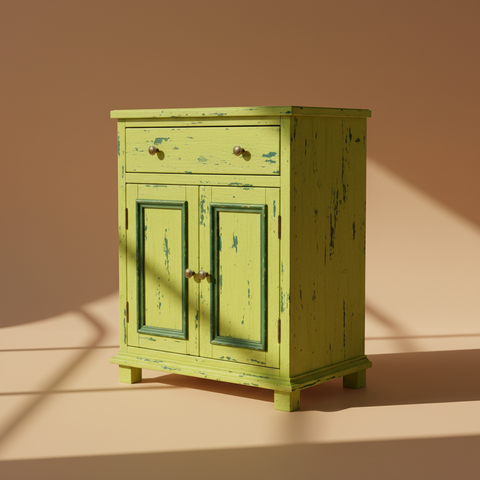 Mobile verde lime sfondo beige