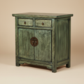 Mobile verde vintage su sfondo beige