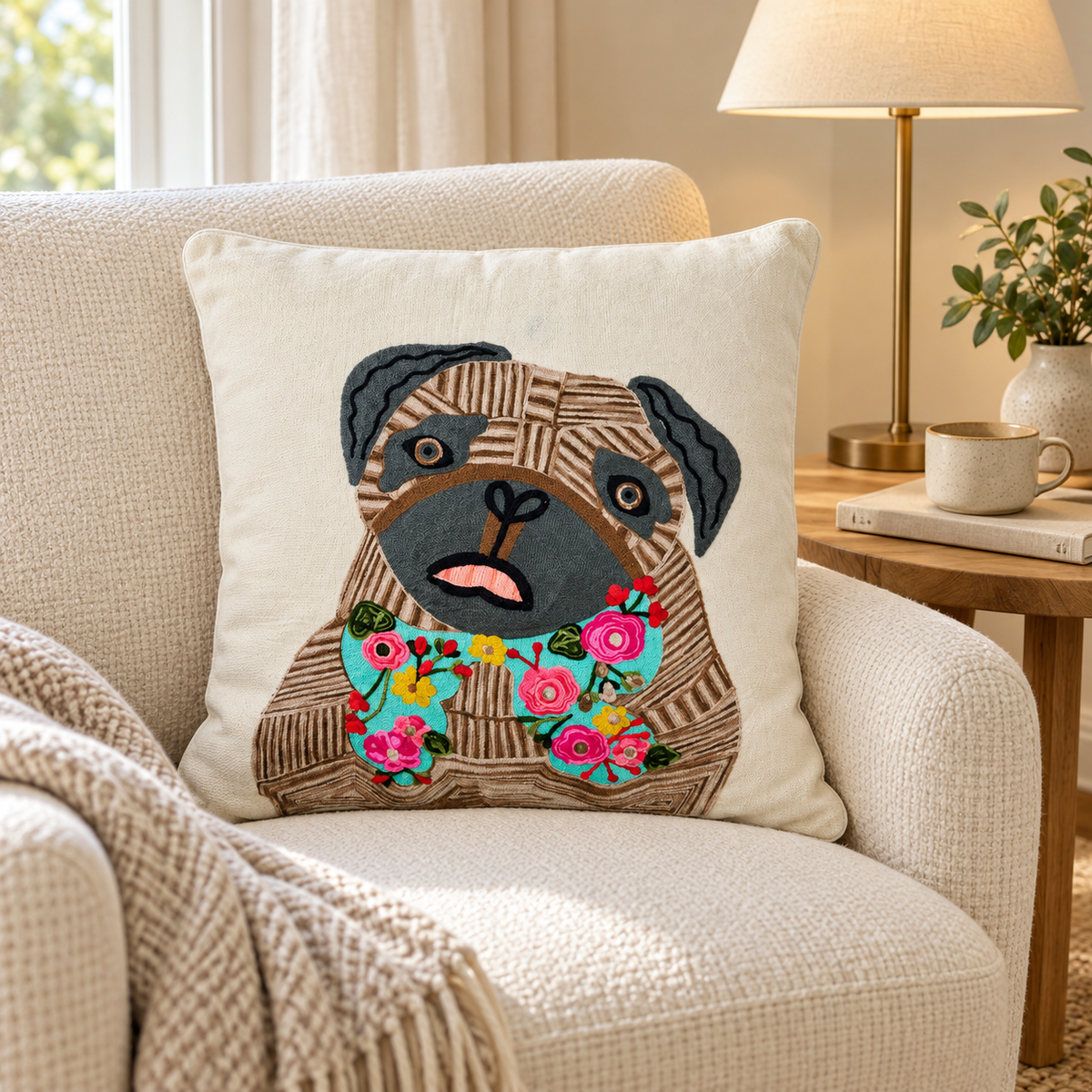 Ambientazione illustrativa — EMBROIDERY - CUSCINO