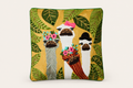 EMBROIDERY - CUSCINO STRUZZI - fondo avorio
