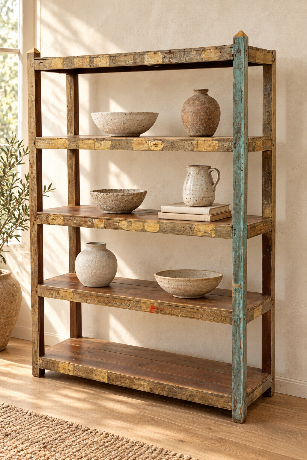 Ambientazione illustrativa — SCAFFALE ORIGINALE 5 RIPIANI TEAK