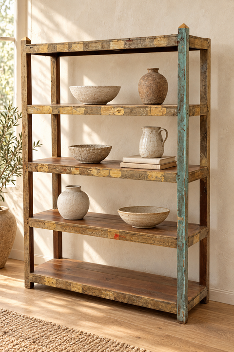 Ambientazione illustrativa — SCAFFALE ORIGINALE 5 RIPIANI TEAK