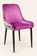 UNIMALIER - SEDIA AUBERGINE CON RETRO FANTASIA UNIMALIER - fondo avorio
