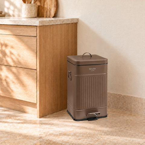 DAILY TRASH – PATTUMIERA NOCCIOLA SQUADRATA 20L SOFTCLOSE - ambientazione