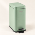 DAILY TRASH - PATTUMIERA VERDE SALVIA SQUADRATA 5L SOFTCLOSE - su fondo avorio con ombre morbide