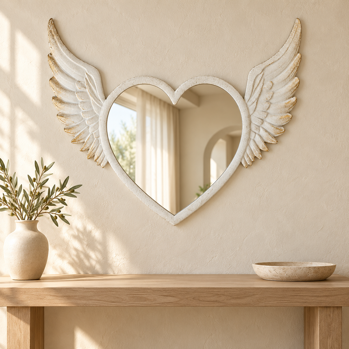 CUPIDO - SPECCHIO CUORE CON ALI - ambientazione