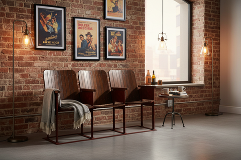 Panca cinema 3 posti originali