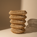 Paralume Midollino Strati - Muro Beige con Ombre