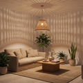 Paralume rattan naturale in ambiente living