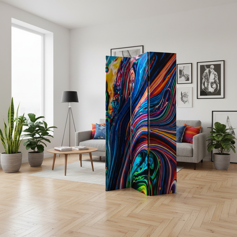 Paravento marmorizzato ambientato