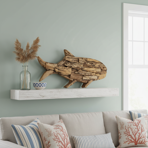 Pesce legno ambientato