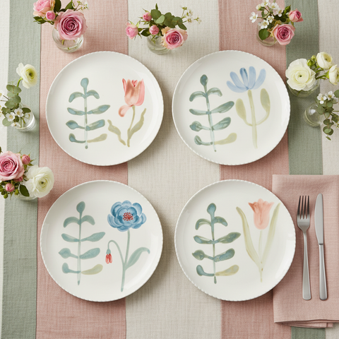 Piatti Piani Floreali - Ambientata