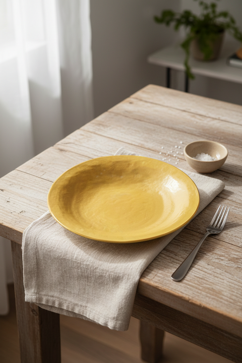 Mediterraneo - Piatto Fondo in Gres Giallo