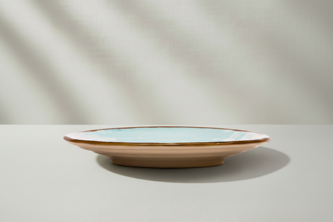 Piatto su sfondo grigio originale