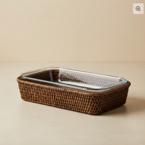 Pirofila Rettangolare Rattan Myanmar - v1